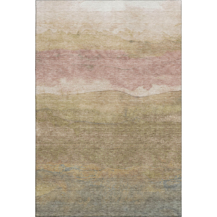 10' X 14' Striped Washable Area Rug With UV Protection (697590) - Tan / Beige