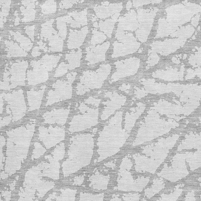 10' X 14' Abstract Washable Area Rug With UV Protection (676878) - Silver / Gray