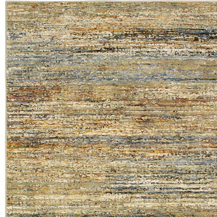 10' x 14' Abstract Area Rug - Gold And Green