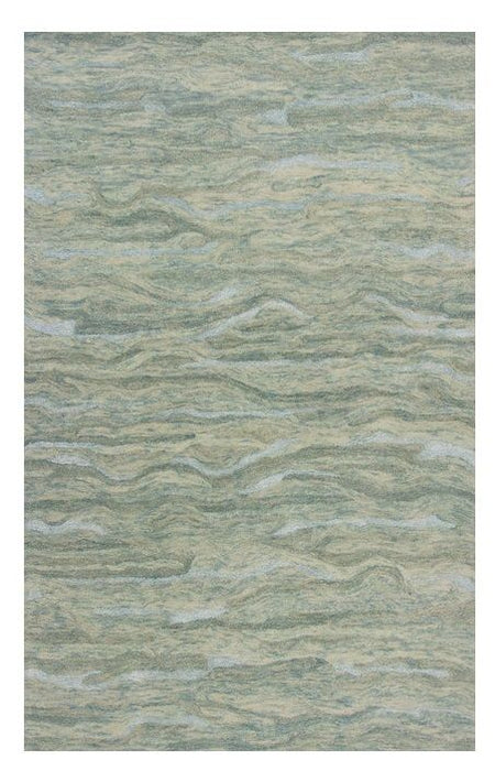 8' x 10' Hand Tufted Abstract Indoor Area Rug - Seafoam Blue
