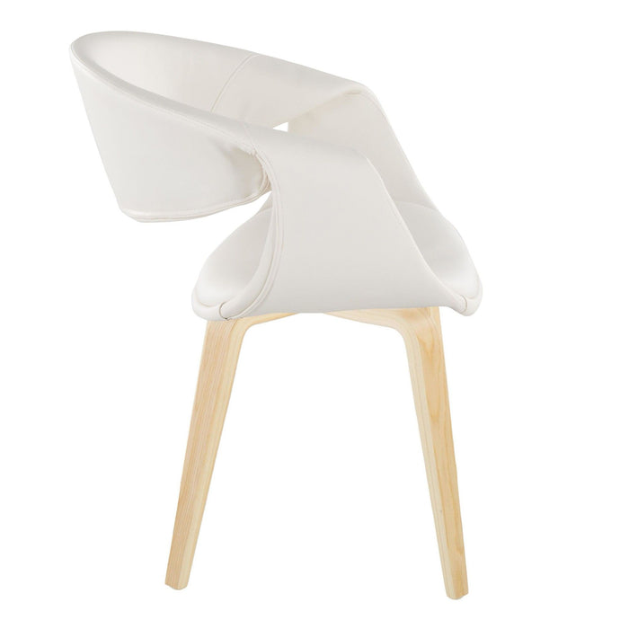 Curvo - Upholstered Chair (Set of 2) - Natural Wood Legs