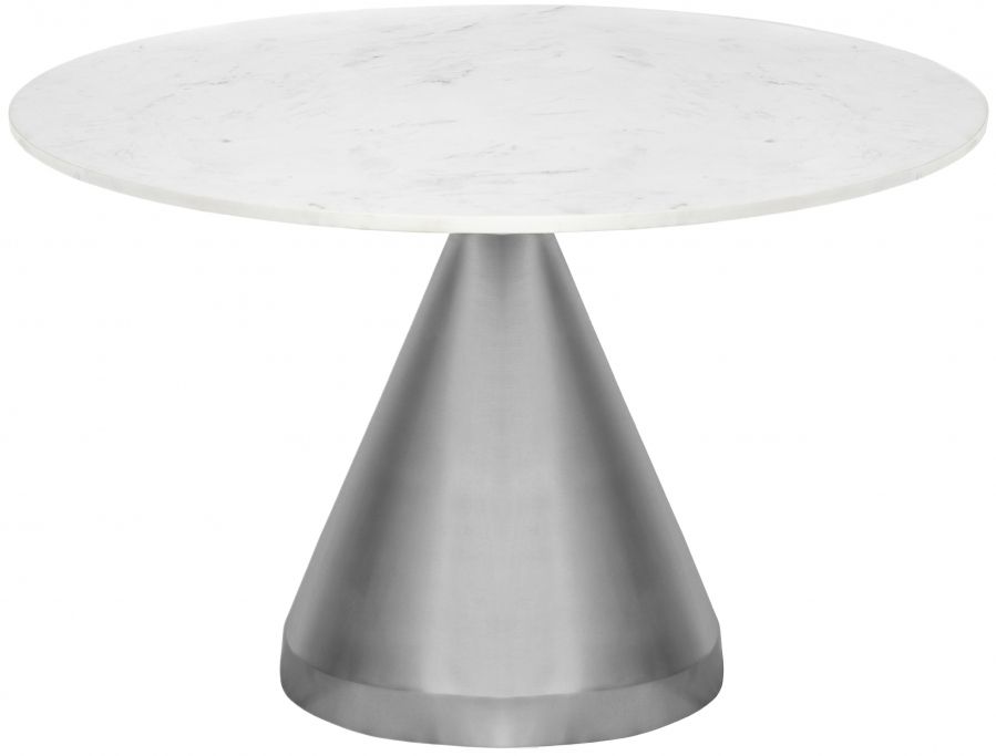 Emery - Dining Table - White - Marble/Stone