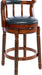 Giga swivel cow top wooden bar stool with backrest, 360-degree swivel, bar height (28-30 inches) for home kitchen counters