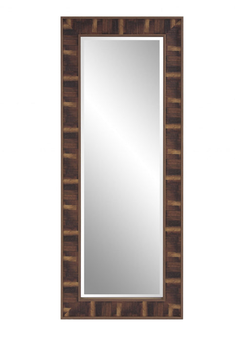 Framed Full Length Hanging Mirror - Brown