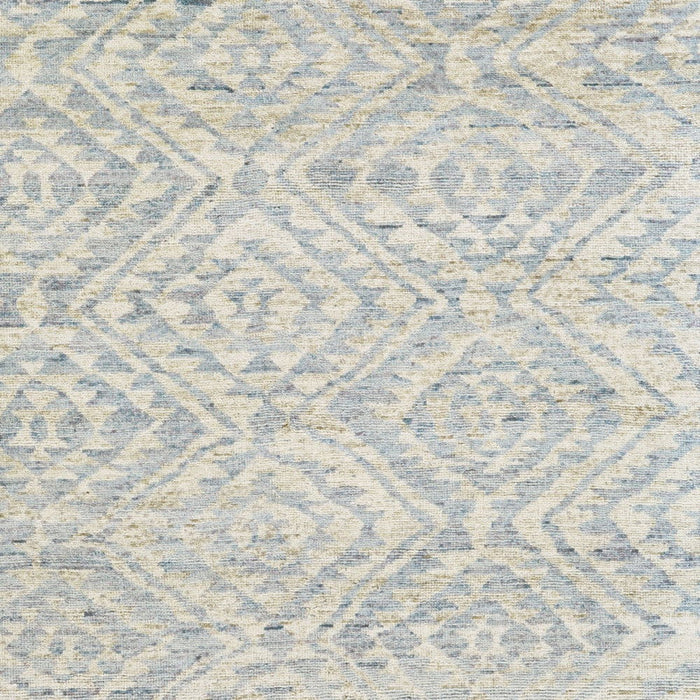 6' x 9' Wool Southwestern Hand Knotted Area Rug - Gray And Ivory