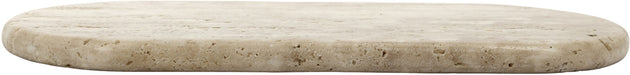 Beige Travertine Tray by Meridian Furniture, showcasing a smooth, rectangular tray with natural stone texture for elegant serving.