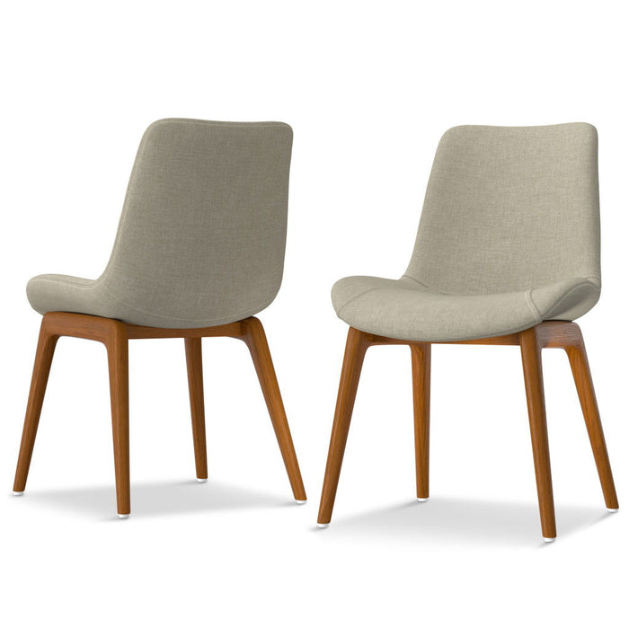 Solid Wood Dining Parsons Chairs (Set of 2) - Natural / Walnut