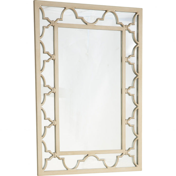 44" Metal Framed Accent Mirror - Champagne
