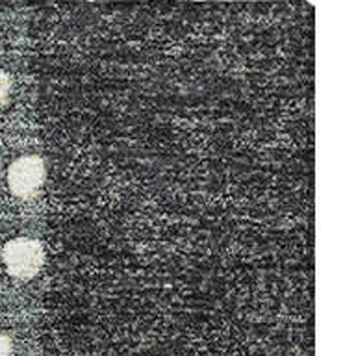 10' X 14' Geometric Washable Area Rug With UV Protection (709456) - Black / Gold / Ivory