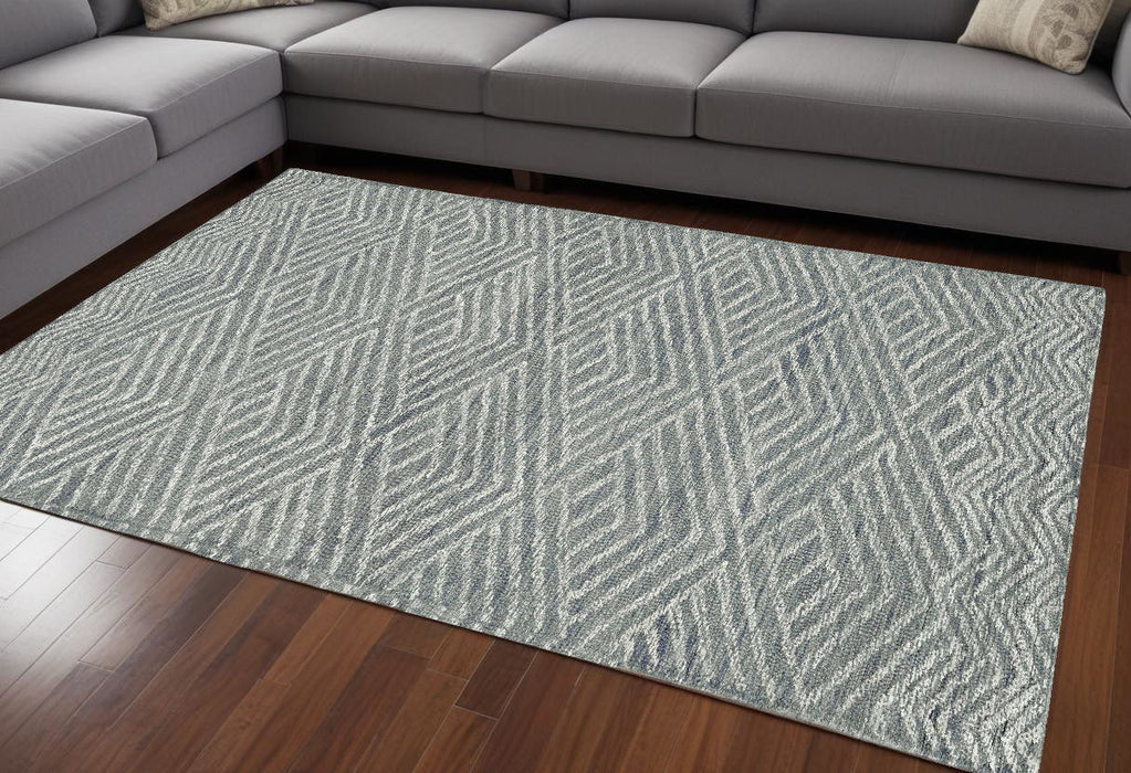 96" x 132" Wool Rug - Denim