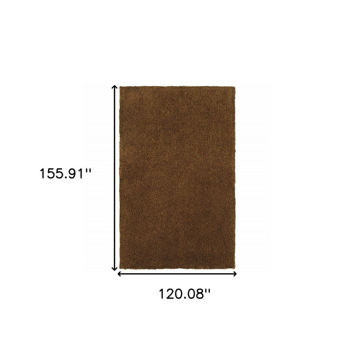 10' x 13' Shag Tufted Handmade Stain Resistant Area Rug - Brown