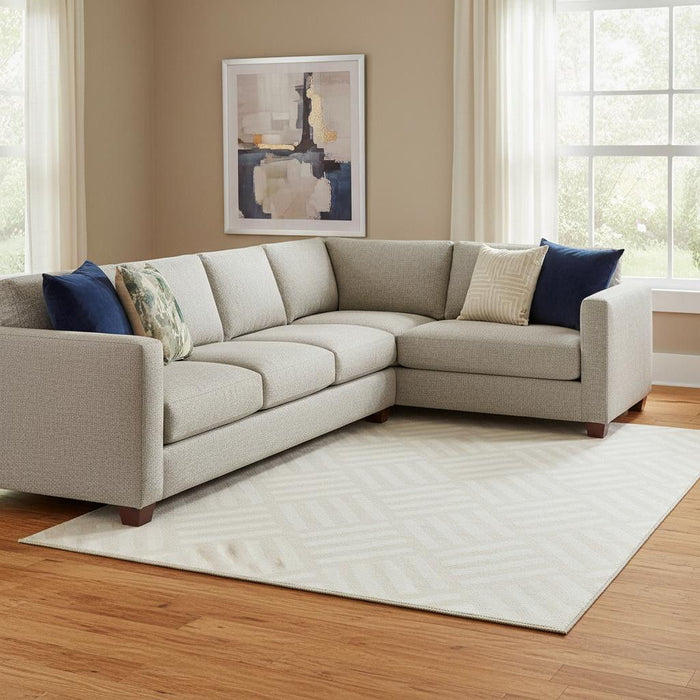 8' X 10' Geometric Washable Area Rug With UV Protection (652369) - Ivory / Beige