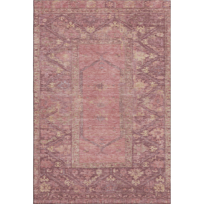 10' X 14' Oriental Washable Area Rug With UV Protection (699304) - Blush / Beige