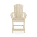 Giga Adirondack style counter chair made of HDPE poly lumber, ideal for dining, patio, and garden seating with comfortable design