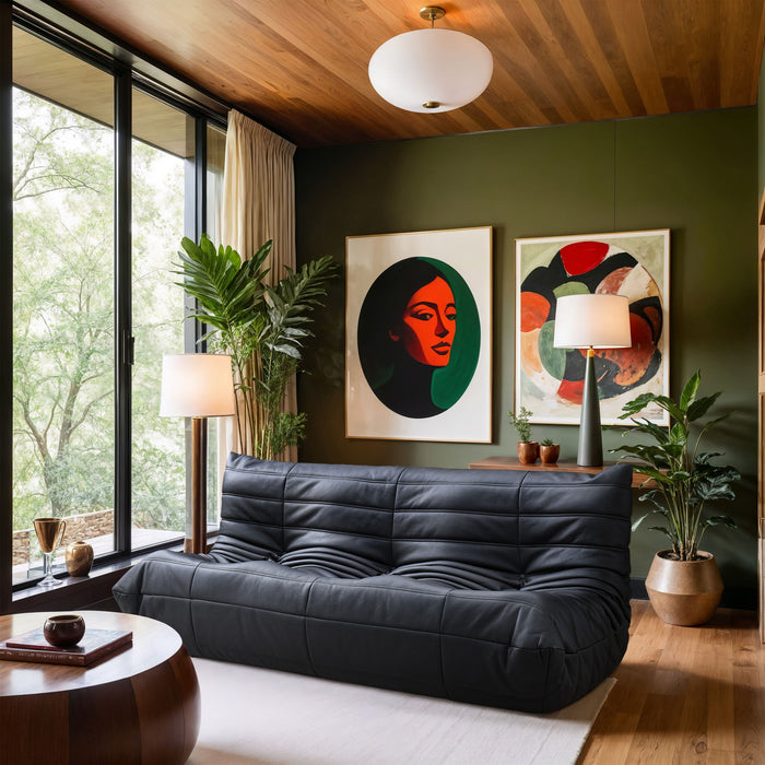 Relax - Vegan Leather 77.75" Upholstered Sofa