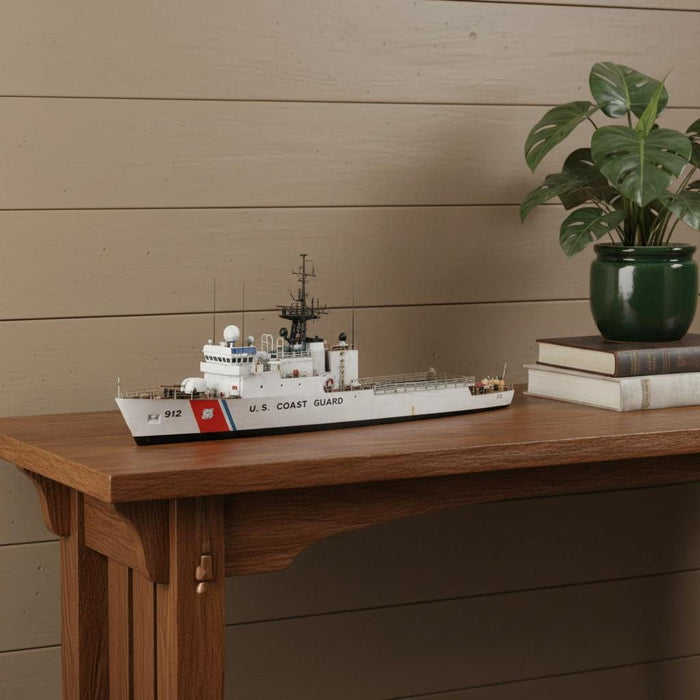 Hand Painted Model Boat (624514) - White
