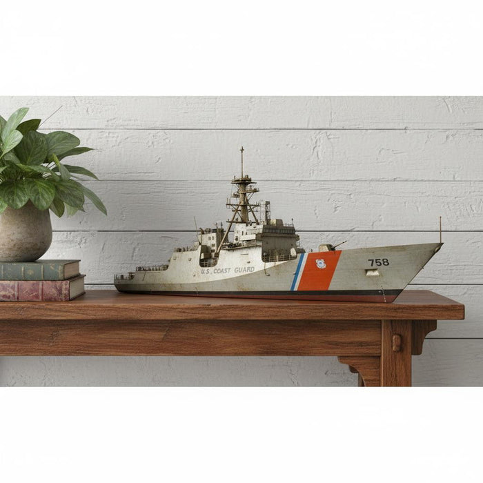 Hand Painted Model Boat (624369) - White