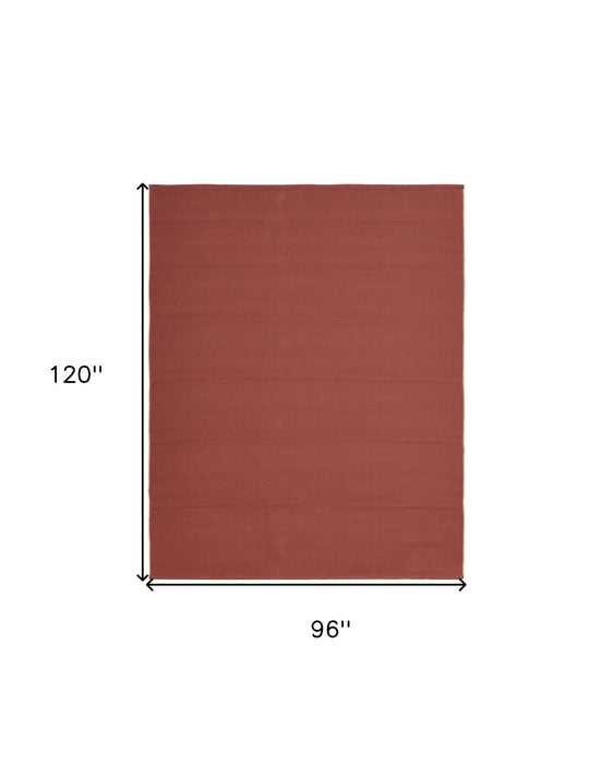 8' x 10' Hand Woven Area Rug - Red And Tan