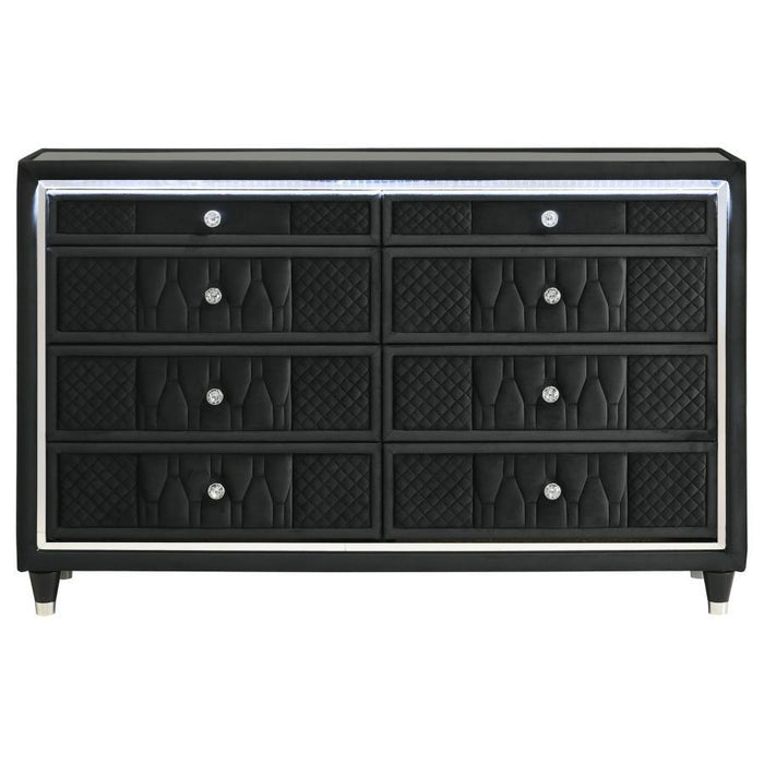 Lorient - 8-Drawer LED Bedroom Dresser Cabinet