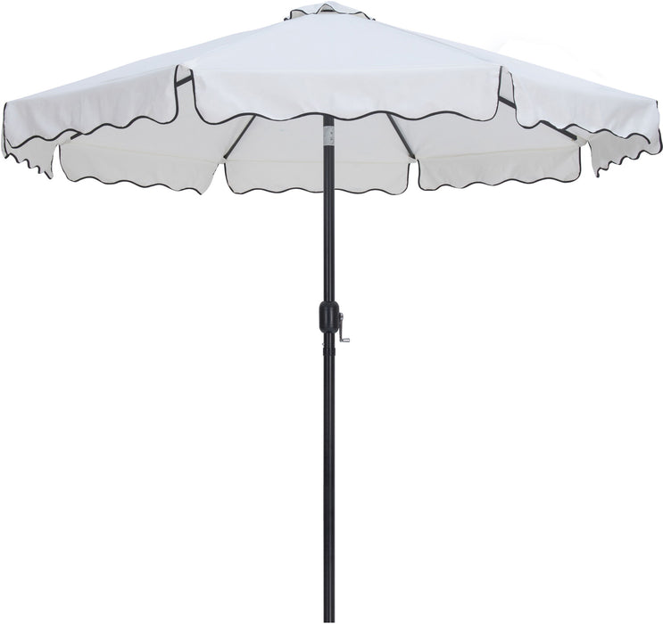 Amalfi - Aluminum Patio Umbrella - White Base / Black Pole