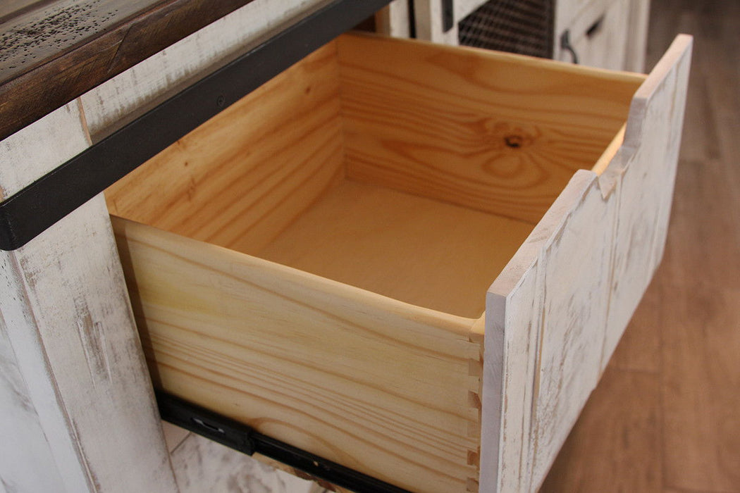 Solid Four Drawer Chest - Brown / White