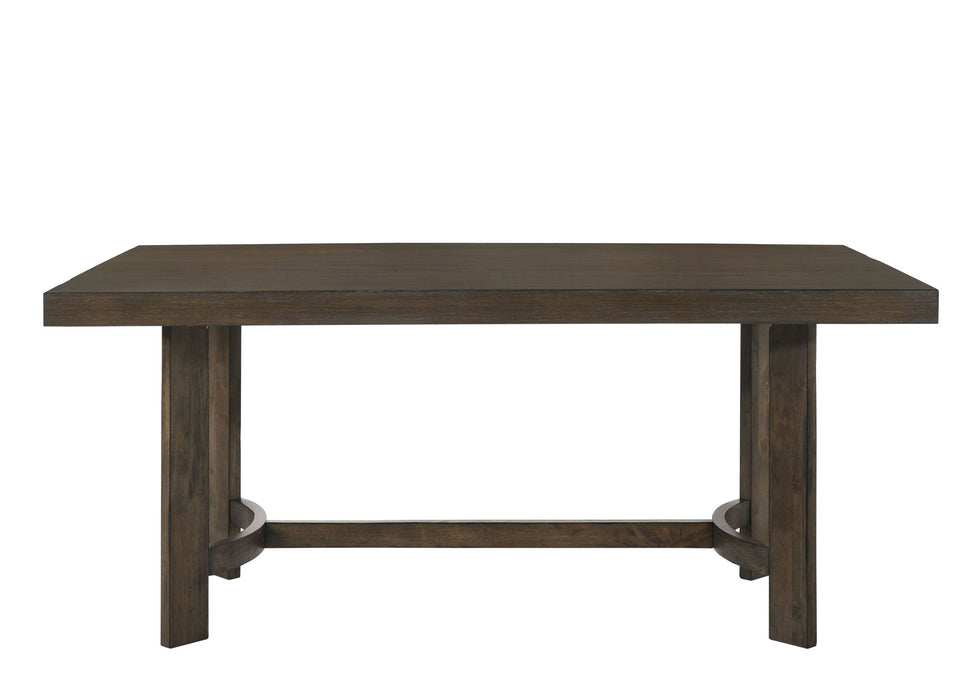 Wood Trestle Base Dining Table - Espresso