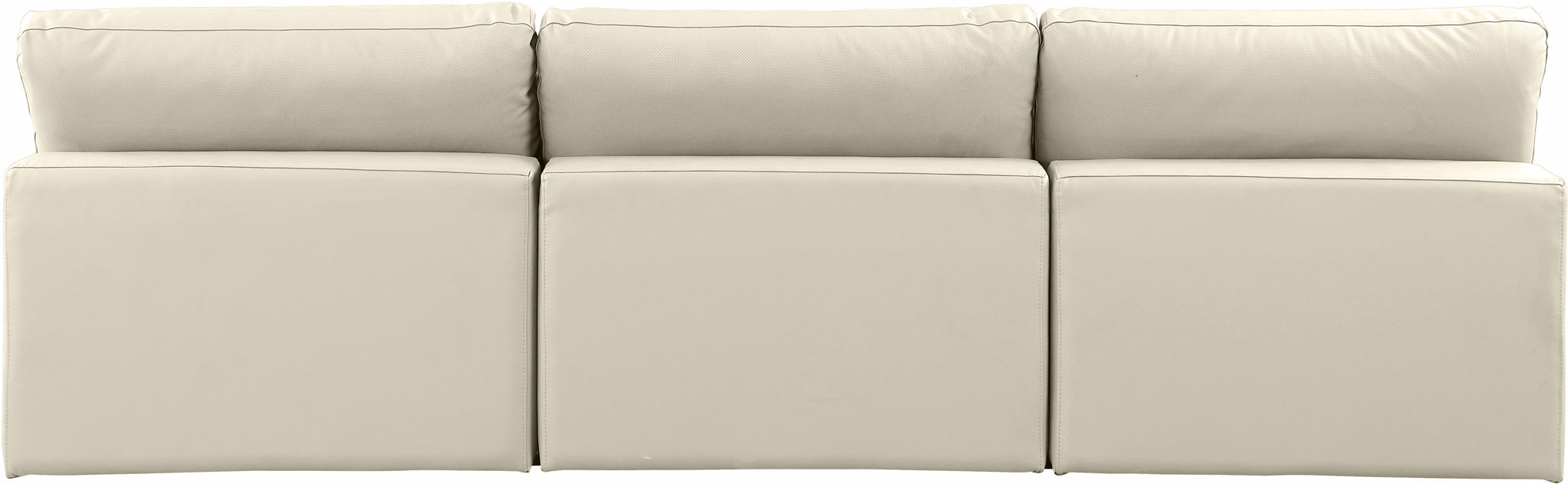 Comfy - Faux Leather Modular Armless Sofa 3 Seats