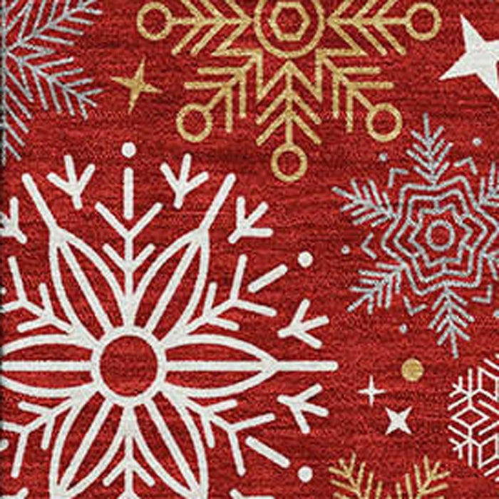 10' X 14' Abstract Geometric Washable Area Rug With UV Protection (702292) - Red / Gold / Ivory