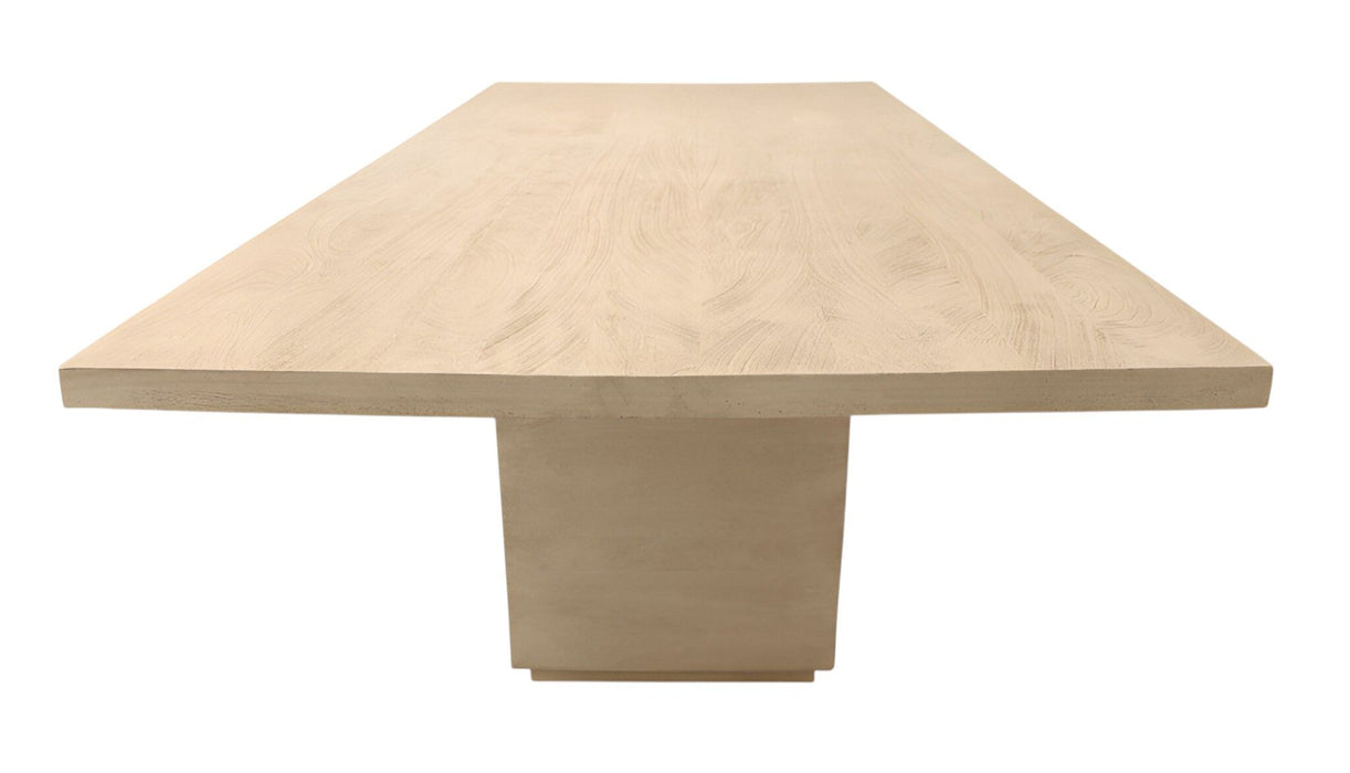 96" Solid Wood Pedestal Base Dining Table - Natural / Brown