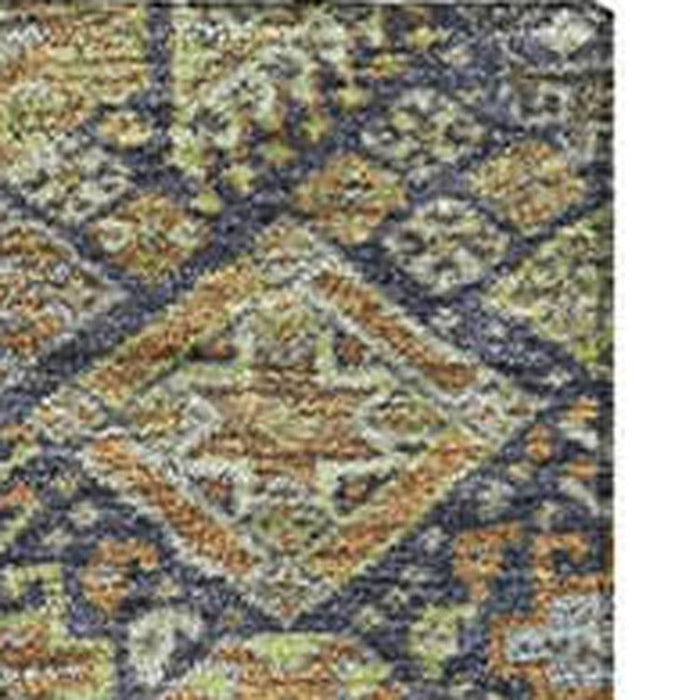 8' X 10' Tribal Washable Area Rug With UV Protection (649886) - Rust / Green / Gray
