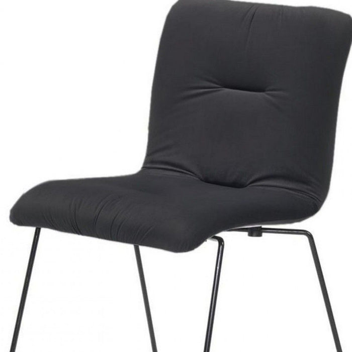 Modern Upholstered Fabric Dining Side Chairs (Set of 2) - Gray