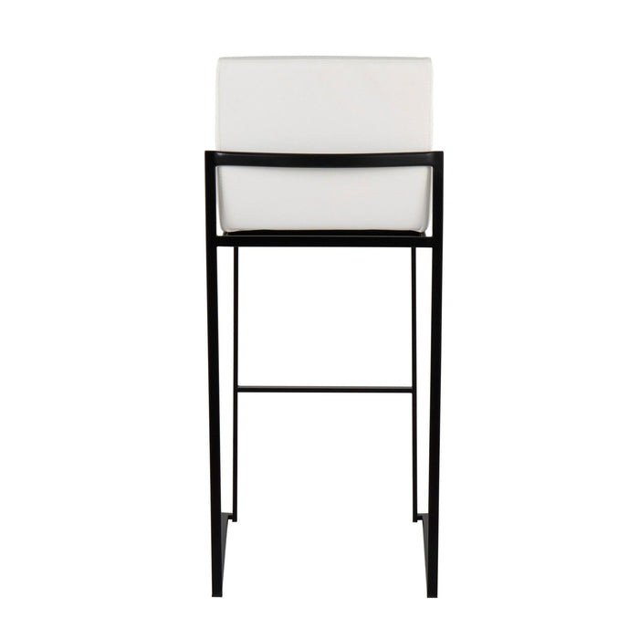 Fuji - High Back Barstool - Black Steel Legs
