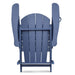 Navy blue Giga outdoor folding Adirondack armchair with all-weather HDPE material, ideal for patio, garden, or backyard relaxation.