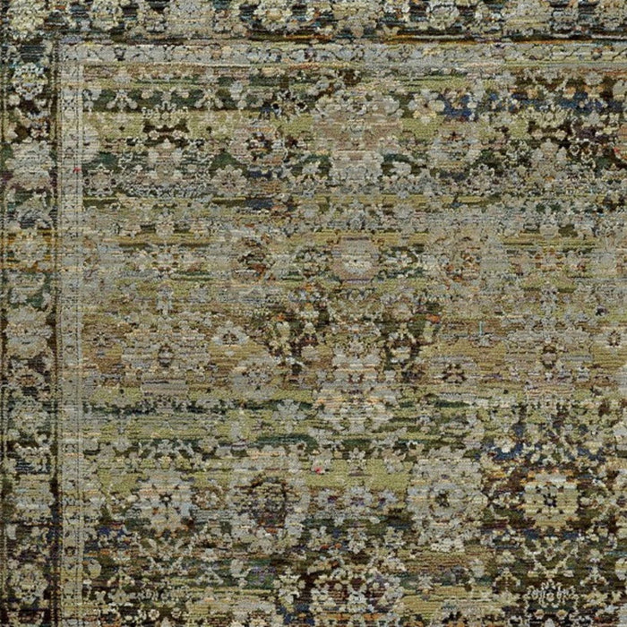 7' x 9' Floral Area Rug - Green And Brown