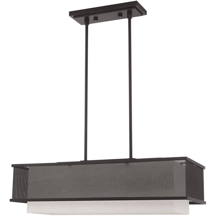 17" 3-Light Dimmable Chandelier With Shades - Bronze