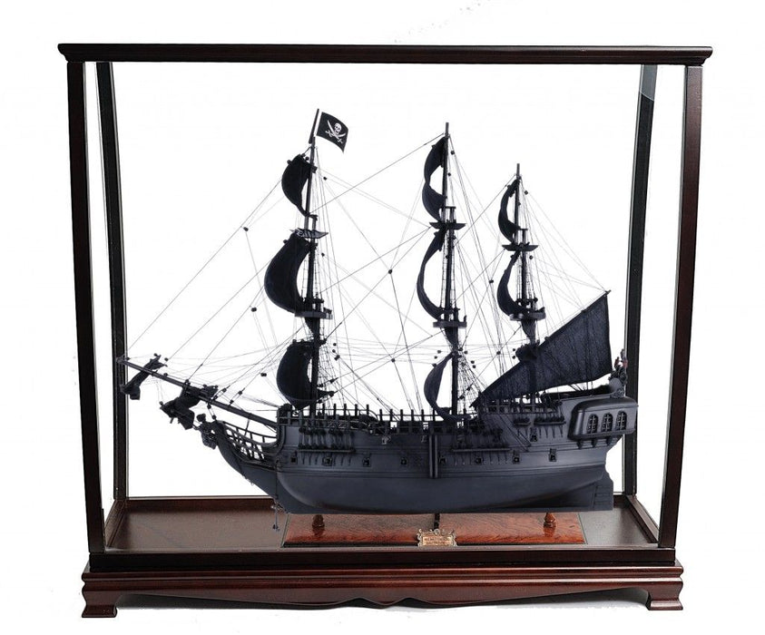 Hand Painted Pirate Table Top Display Model Boat - Black / Pearl