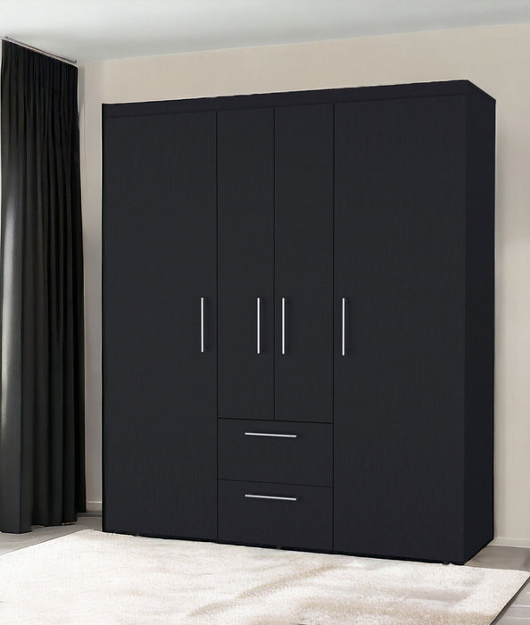 Two Drawer Combo Dresser - Black