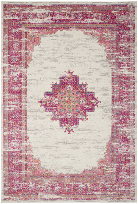 12' x 18' Moroccan Power Loom Distressed Area Rug - Pink Beige