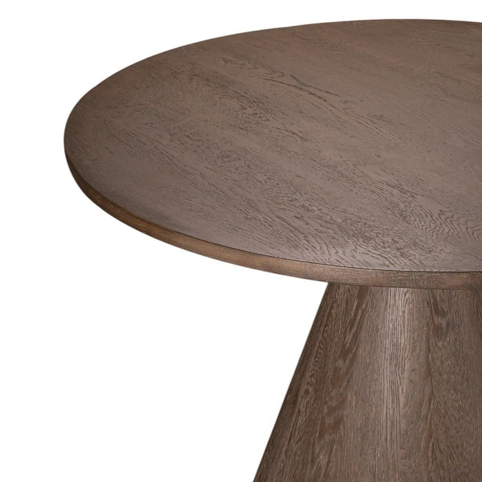 48" Solid Wood Round Top & Pedestal Base Dining Table - Natural