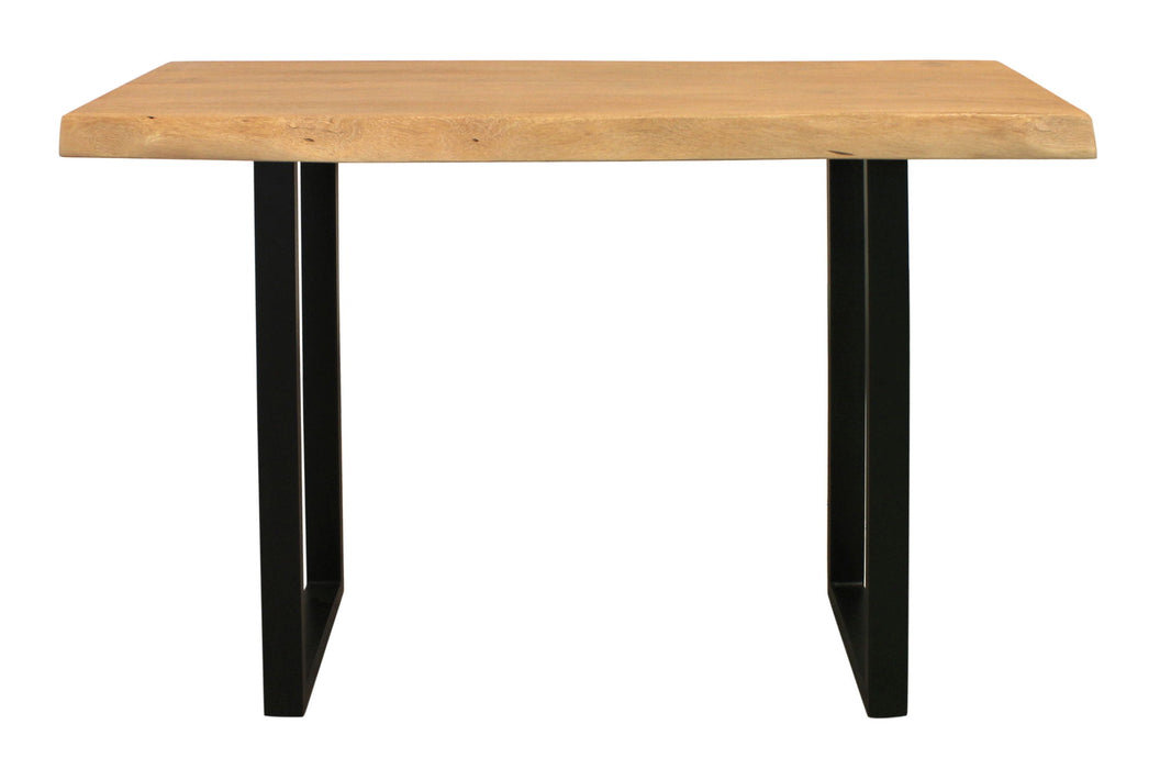 47" Solid Wood And Metal Live Edge Console Table - Natural And Black