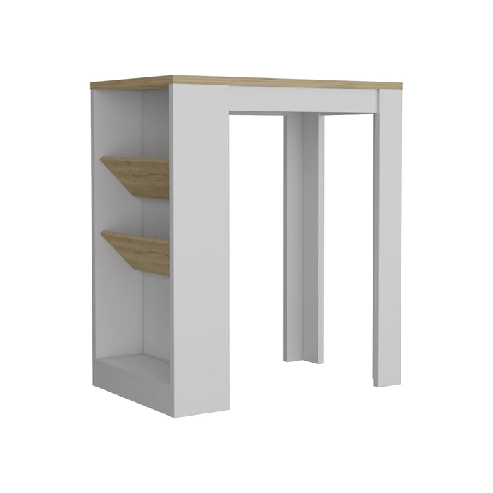 Wood Kitchen Island Pantry Cabinet (Set of 2) - White