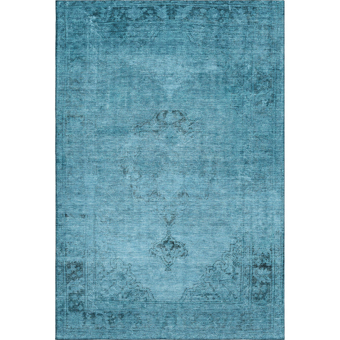 10' X 14' Oriental Washable Area Rug With UV Protection (654874) - Blue / Gray