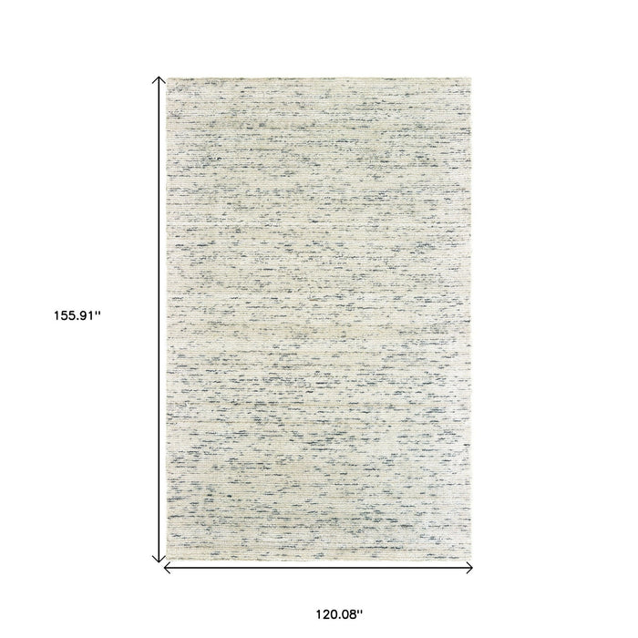 10' X 13' Hand Tufted Area Rug - Ivory And Stone