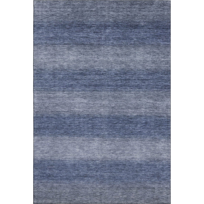 10' X 14' Striped Washable Area Rug With UV Protection (699550) - Blue / Sky Blue