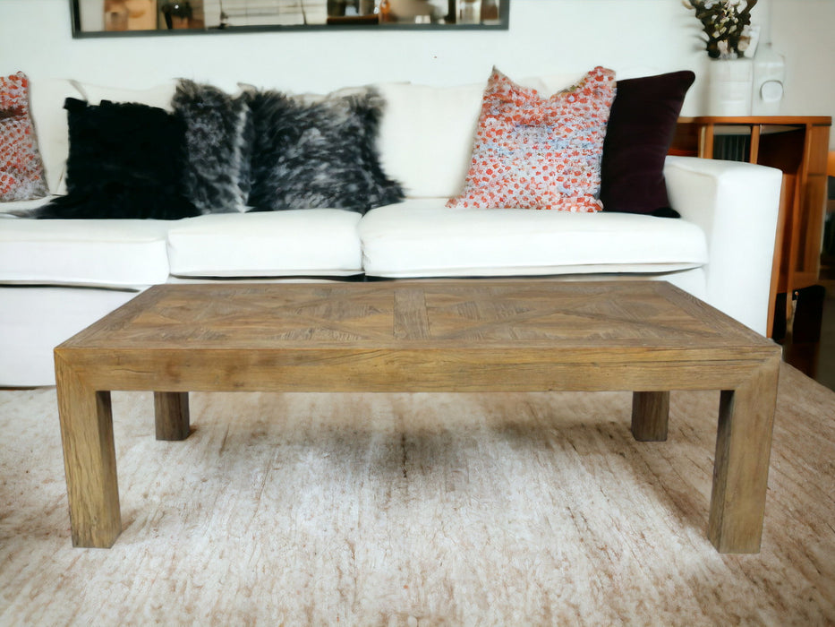 Classic Rectangular Wooden Coffee Table - Natural