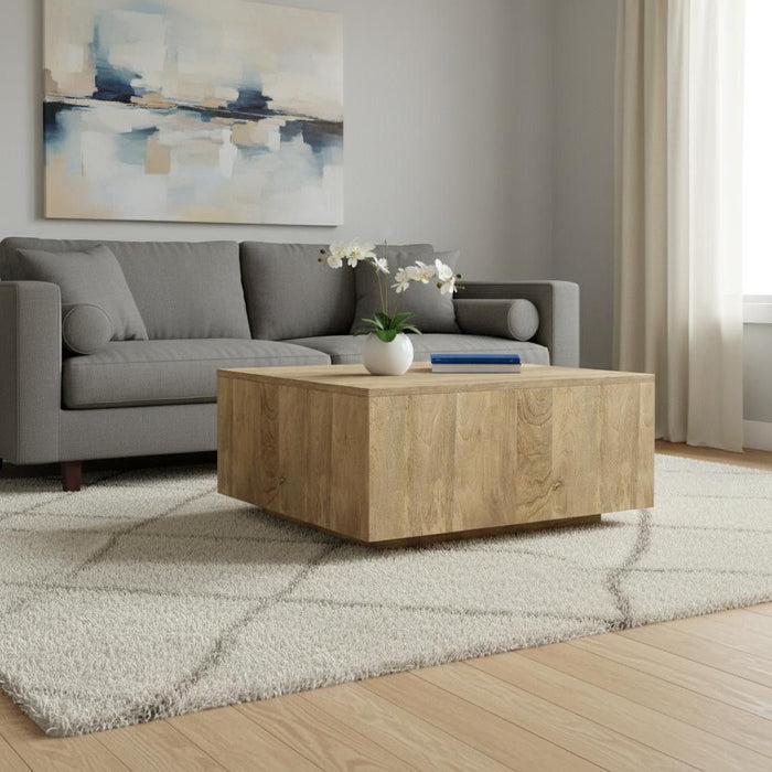Solid Wood Square Solid Wood Coffee Table - Natural