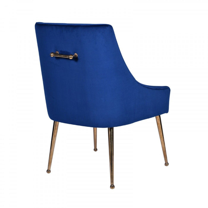 Dining Chairs (Set of 2) - Blue / Gold