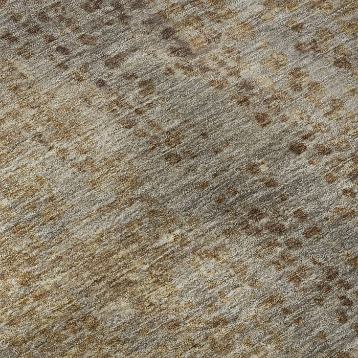 10' X 14' Abstract Washable Area Rug With UV Protection (717350) - Brown / Taupe