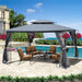 Giga patio gazebo tent with ventilated double roof and mosquito net, ideal for backyard or garden outdoor shade and protection
