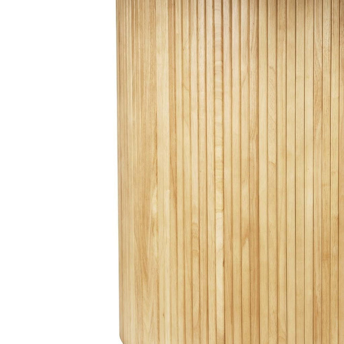 47" Wood Pedestal Base Round Top Dining Table - Natural